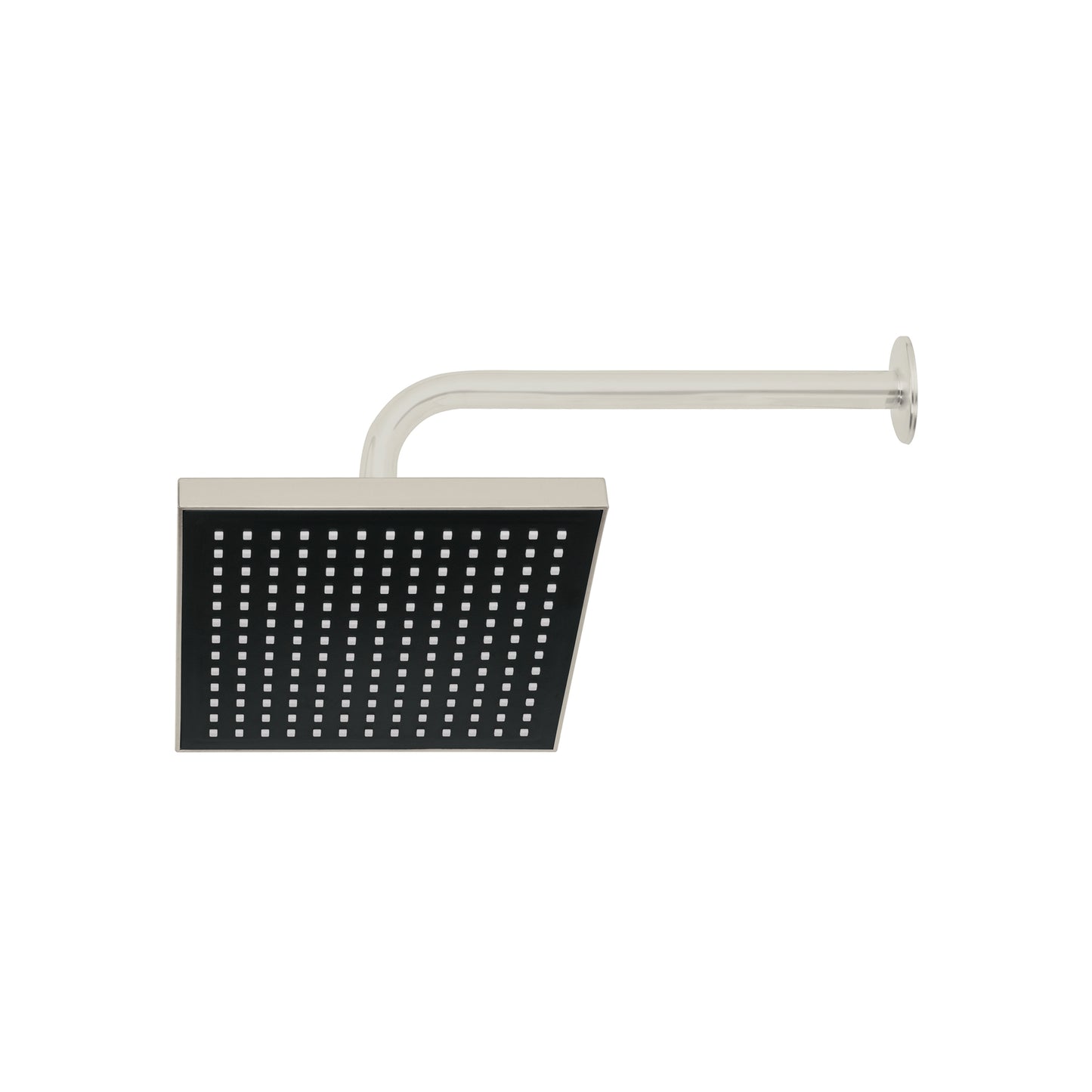 Regadera cuadrada ABS 8" acabado satín con brazo, Foset 46742