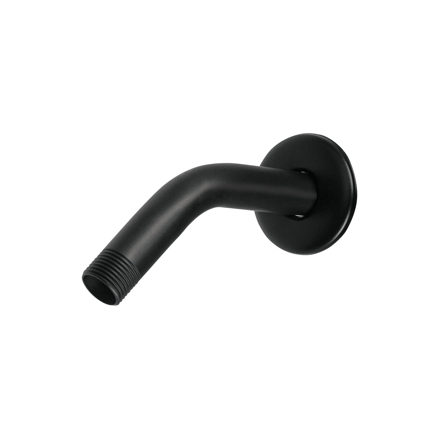 Brazo corto con chapetón para regadera, negro mate, Foset 47647
