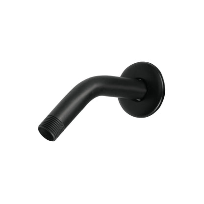 Brazo corto con chapetón para regadera, negro mate, Foset 47647