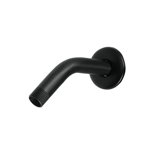 Brazo corto con chapetón para regadera, negro mate, Foset 47647