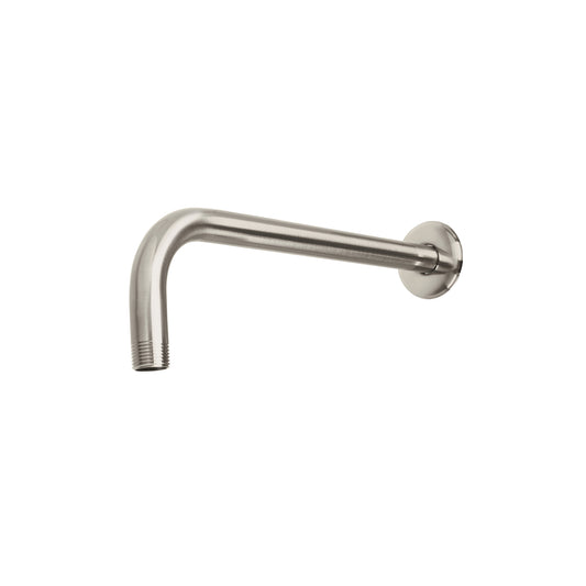 Brazo recto con chapetón para regadera, 30 cm, satín, Foset 47648