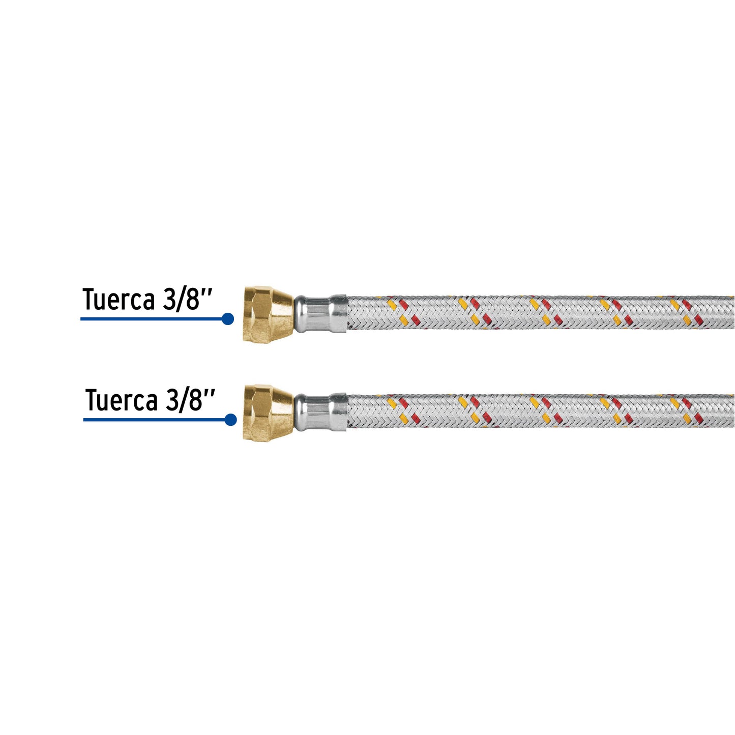 Manguera para gas, aluminio, 3/8", 60 cm, Foset Basic 24060