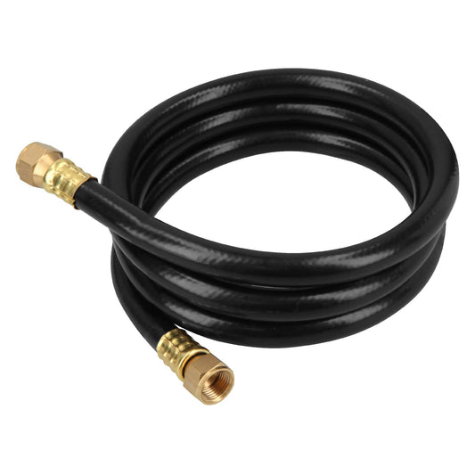 Manguera para gas, PVC negra, 3/8"x1.5 m, c/conexión, Foset 40075