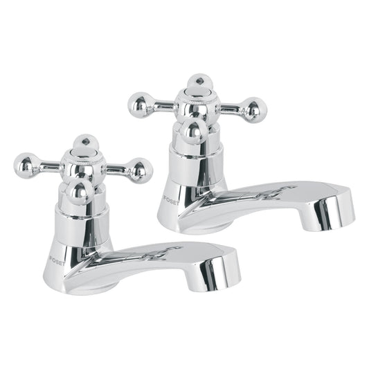 Juego llaves individuales lavabo, ABS, cruceta, BASIC 48384