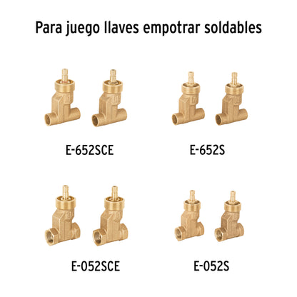 Juego de 2 manerales acrílico humo para regadera, Foset 49463
