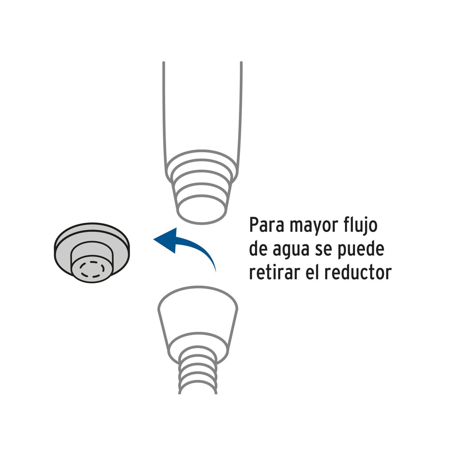 Regadera de teléfono 3", 5 funciones con soporte, Foset 49432
