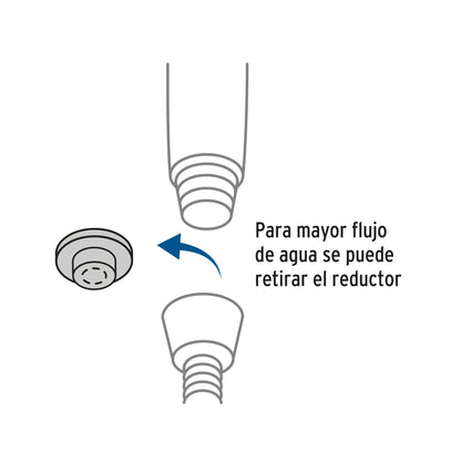 Regadera de teléfono 3", 5 funciones con soporte, Foset 49432