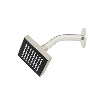 Regadera cuadrada ABS 4" acabado satín con brazo, Foset 46738