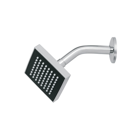 Regadera cuadrada ABS 4" acabado cromo con brazo, Foset 46732