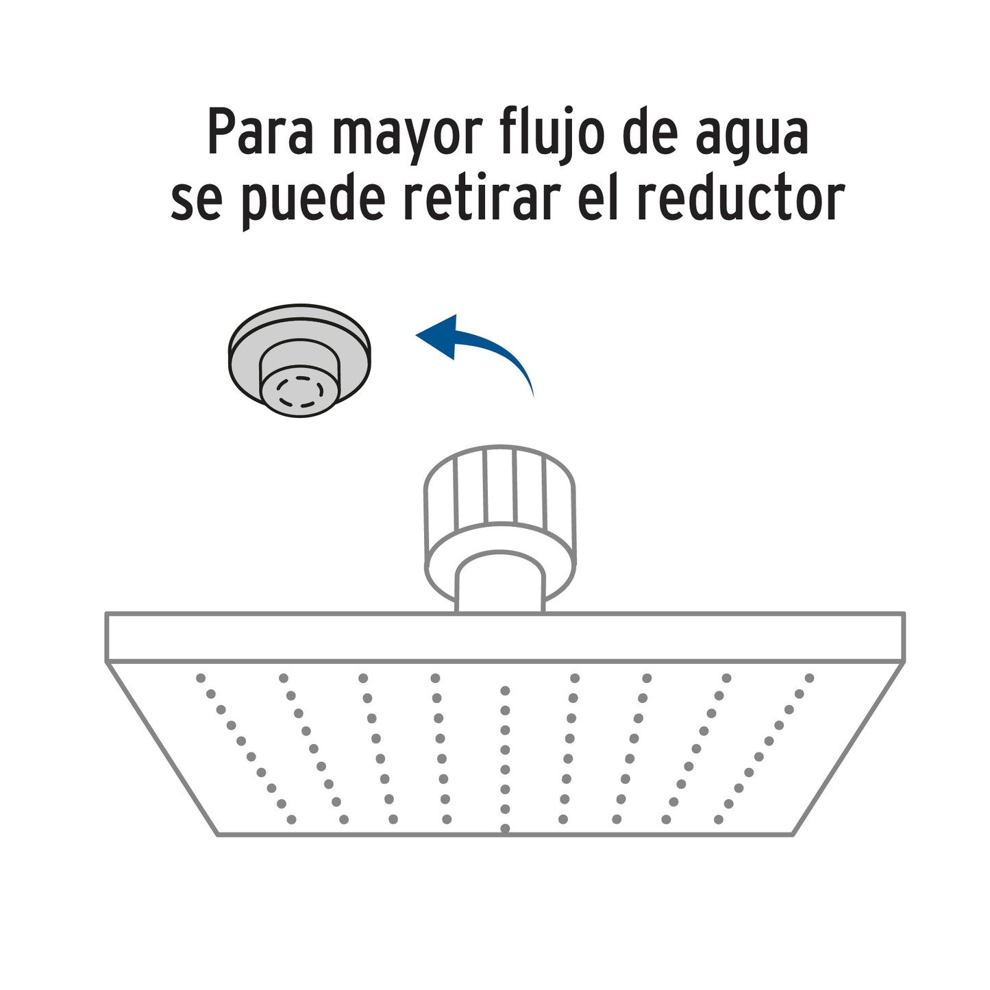 Regadera cuadrada ABS 4" acabado cromo con brazo, Foset 46732