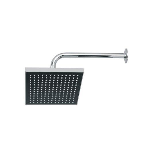 Regadera cuadrada ABS 8" acabado cromo con brazo, Foset 46736