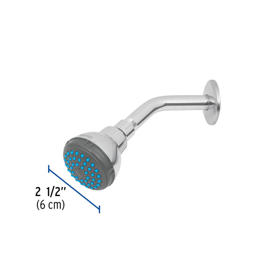 Regadera redonda 2-1/2" brazo y chapetón de acero, Foset 49245