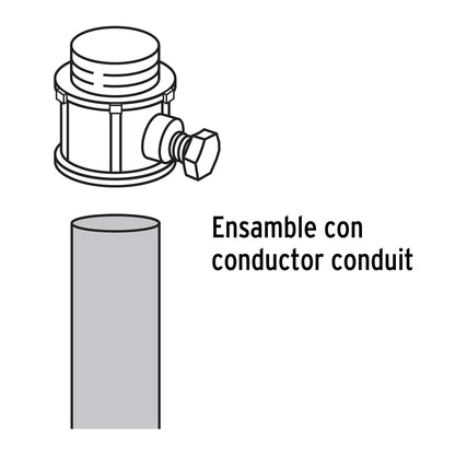 Tubo Conduit 1 1/4" para mufa, pared gruesa (0.9 mm), 1.5 m