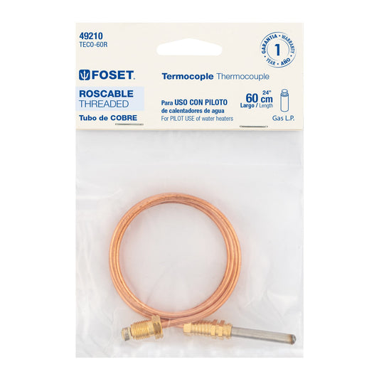 Termocople 60 cm roscable, Foset  49210