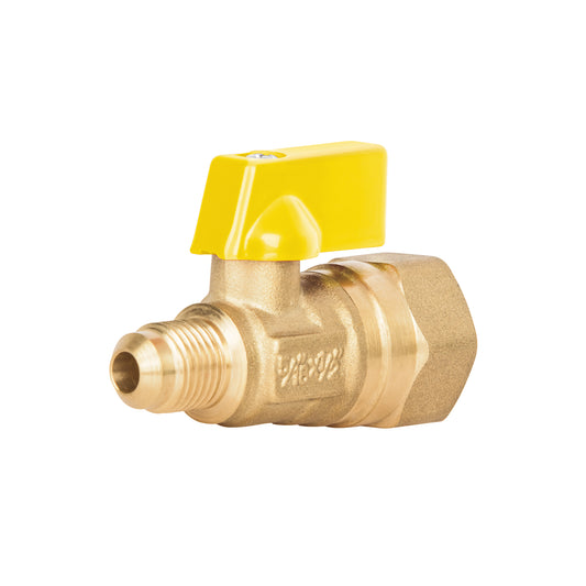 Válvula de control de latón para gas, 5/16" x 1/2", Foset 41060