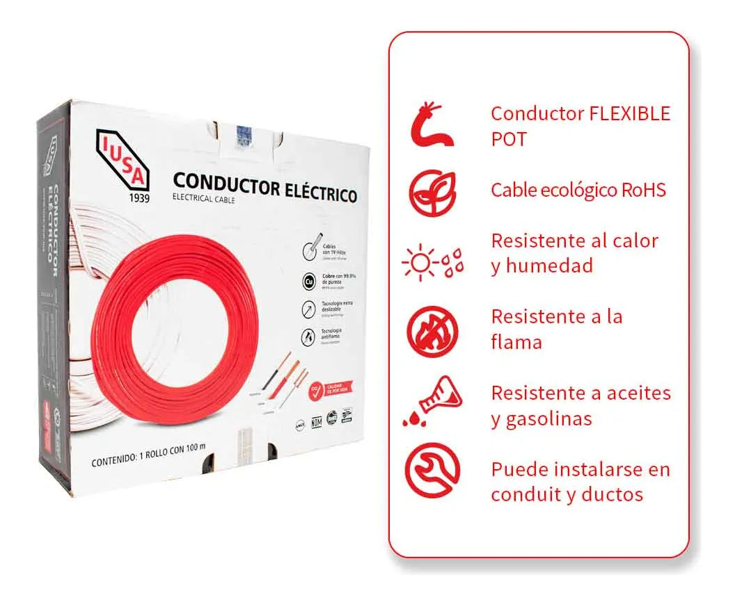 Cordon Pot Spt #16 Awg 300v 60° Blanco 100mts IUSA